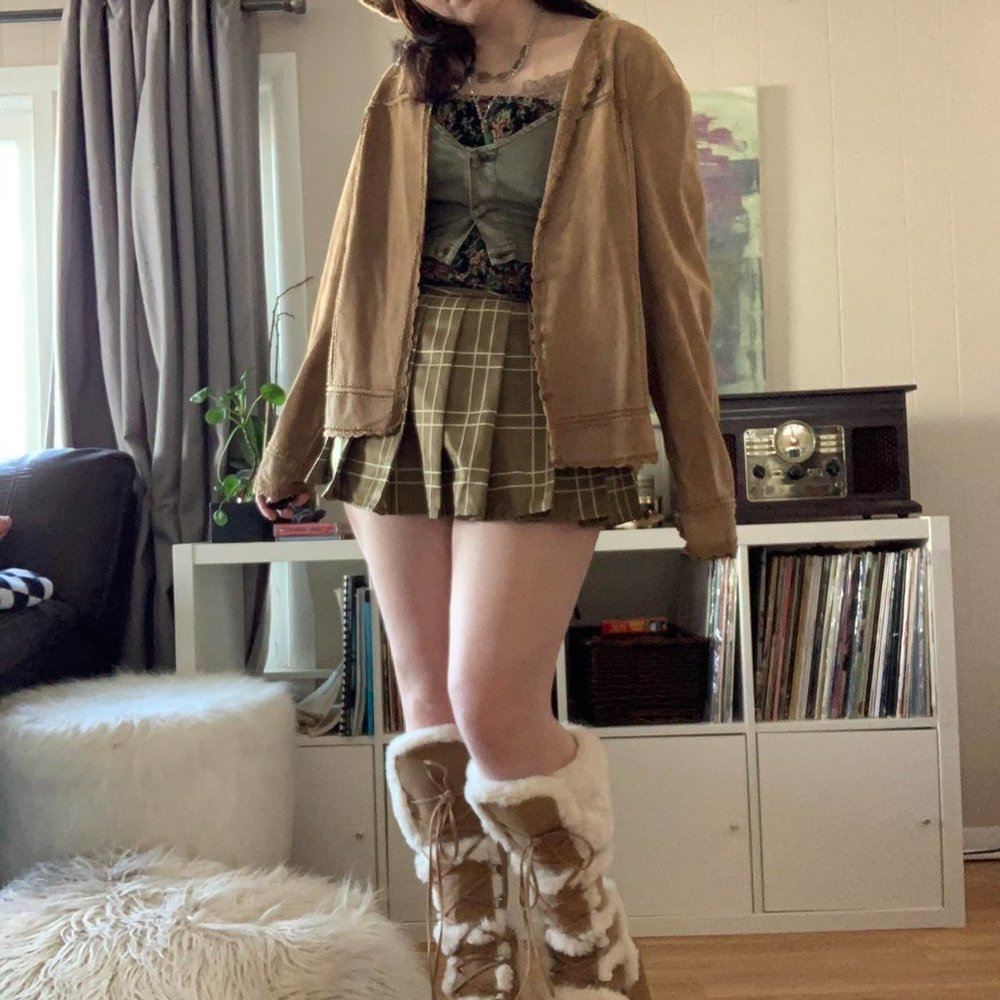 Tan Suede Patchwork Jacket - image 5